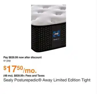 Ashley Furniture Sealy posturepedic away limited edition tight top innerspring 12 inch mattress, size: queen offer