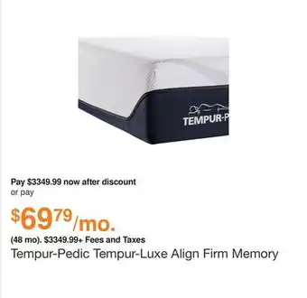 Ashley Furniture Tempur-pedic tempur-luxe align firm memory foam 13 inch mattress, size: twin xl by tempur-canada offer