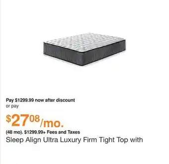 Ashley Furniture Sleep align ultra luxury firm tight top with memory foam in white, size: queen by ashley offer