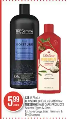 Shoppers Drug Mart Axe (473ml) old spice (400ml) shampoo or tresemme offer