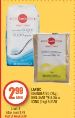 Shoppers Drug Mart Lantic granulated (2kg), brilliant yellow or icing (1kg) sugar offer