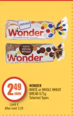 Shoppers Drug Mart Wonder white or whole wheat bread offer