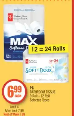 Shoppers Drug Mart Pc bathroom tissue offer
