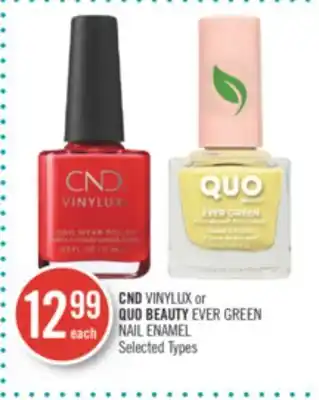 Shoppers Drug Mart Cnd vinylux or quo beauty ever green nail enamel offer