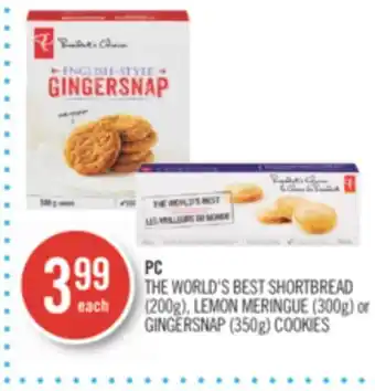 Shoppers Drug Mart Pc the world's best shortbread (200g), lemon meringue (300g) or gingersnap (350g) cookies offer