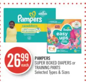 Shoppers Drug Mart Pampers super boxed diapers or training pants offer