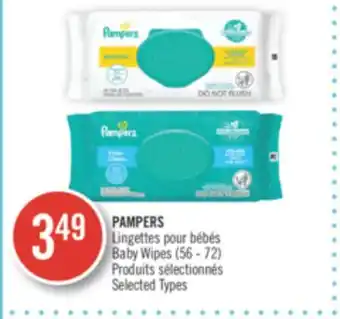 Pharmaprix Pampers baby wipes offer