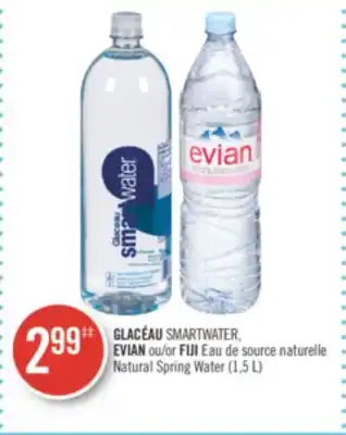 Pharmaprix Glacéau smartwater, evian or fiji natural spring water offer