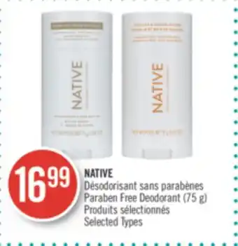 Pharmaprix Native paraben free deodorant offer