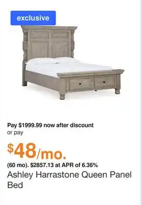 Ashley Furniture Ashley harrastone queen panel bed offer