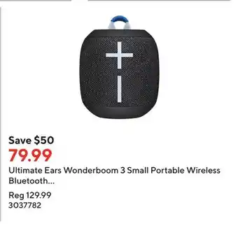 Staples Ultimate ears wonderboom 3 small portable wireless bluetooth speaker - active black offer