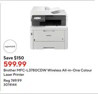 Staples Brother mfc-l3780cdw wireless all-in-one colour laser printer offer