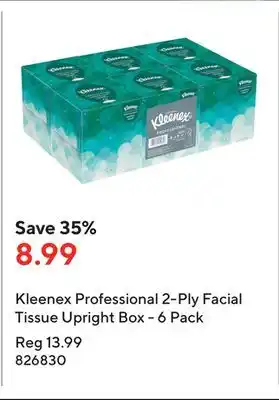 Staples Kleenex professional 2-ply facial tissue upright box - 6 pack offer