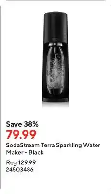 Staples Sodastream terra sparkling water maker - black offer