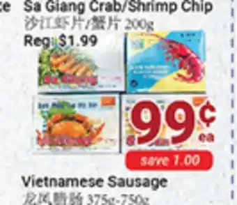 Oceans Fresh Food Market Vietnamese sausage offer