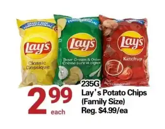 Centra Food Market 235g Lay's Potato Chips (Family Size) offer