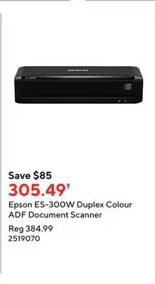 Staples Epson es-300w duplex colour adf document scanner offer