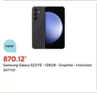 Staples Samsung galaxy s23 fe - 128gb - graphite - unlocked offer