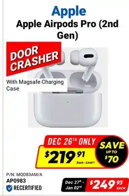 Factory Direct Apple apple airpods pro (2nd gen) with magsafe charging case offer