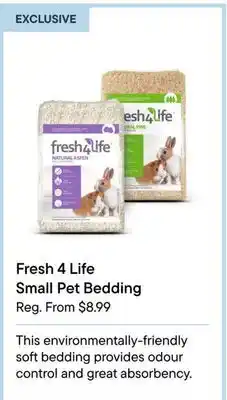 Petvalu Fresh 4 life small pet bedding offer