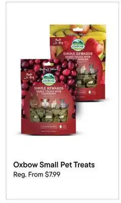 Petvalu Oxbow small pet treats offer