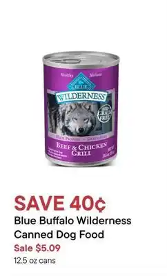 Petvalu Blue buffalo wilderness
dog food offer
