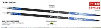 Salomon rcx plus eskin/shift adult waxless cross-country skis