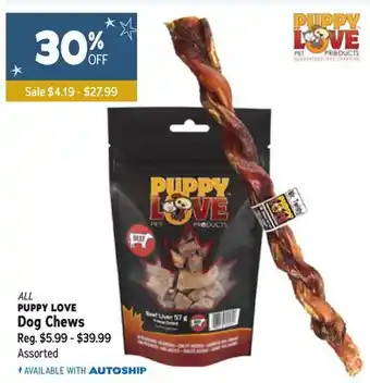 Ren’s Pets Depot All puppy love dog chews offer