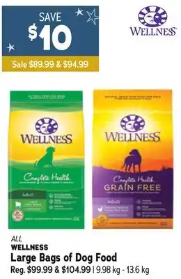 Ren’s Pets Depot All wellness large bags of dog food offer