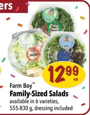 Farm Boy Farm boy family-sized salads offer