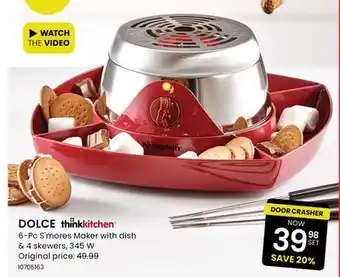 Stokes Dolce 6-pc s'mores maker with dish & 4 skewers offer