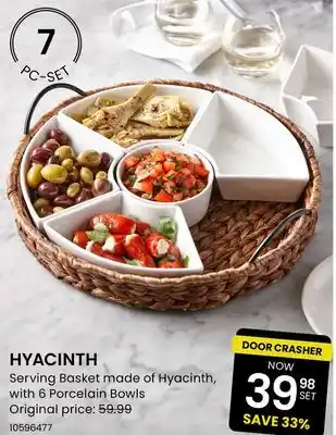 Stokes Hyacinth serving basket made of hyacinth offer