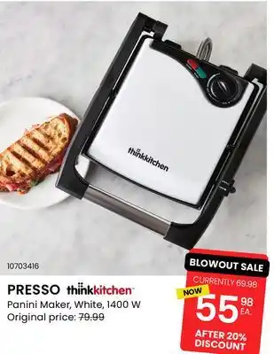 Stokes Presso panini maker offer