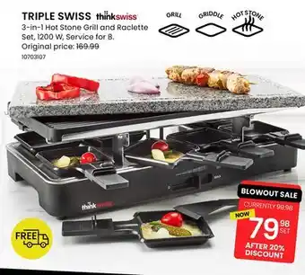 Stokes Triple swiss 3-in-1 hot stone grill and raclette set offer