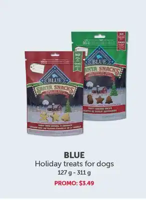 Mondou Blue holiday treats for dogs offer