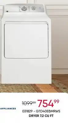 Meubles RD Dryer 7.2 cu ft offer