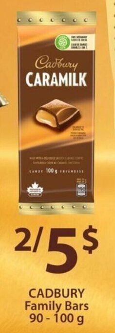 Metro Cadbury family bars offer