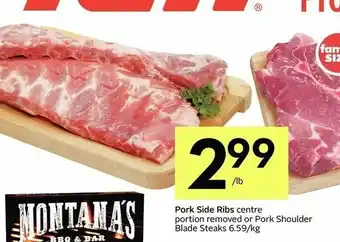 IGA Pork side ribs offer