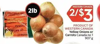 IGA Yellow onios or carrots offer