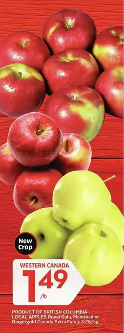 IGA Product of british columbia local apples offer