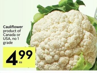 IGA Cauliflower offer