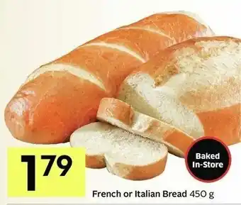 IGA French or italian bread offer