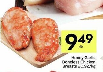 IGA Honey garlic boneless chicken breasts offer