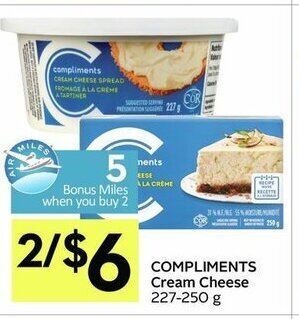 IGA Compliments cream cheese offer