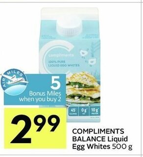 IGA Compliments balance liquid egg whites offer