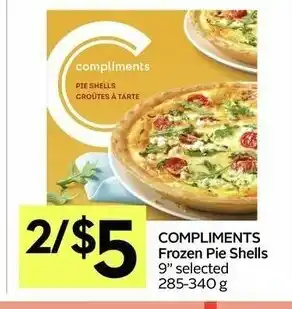 IGA Compliments frozen pie shells offer