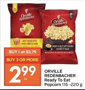IGA Orville redenbacher ready to eat popcorn offer