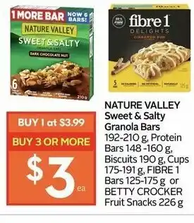 IGA Nature valley sweet & salty granola bars offer