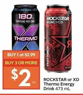 IGA Rockstar or XD thermi energy drink offer