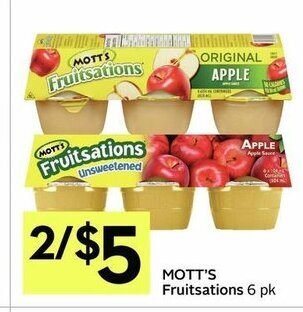 IGA Mott's fruitsations offer